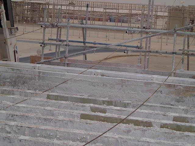 Cooling tower fill before cleaning